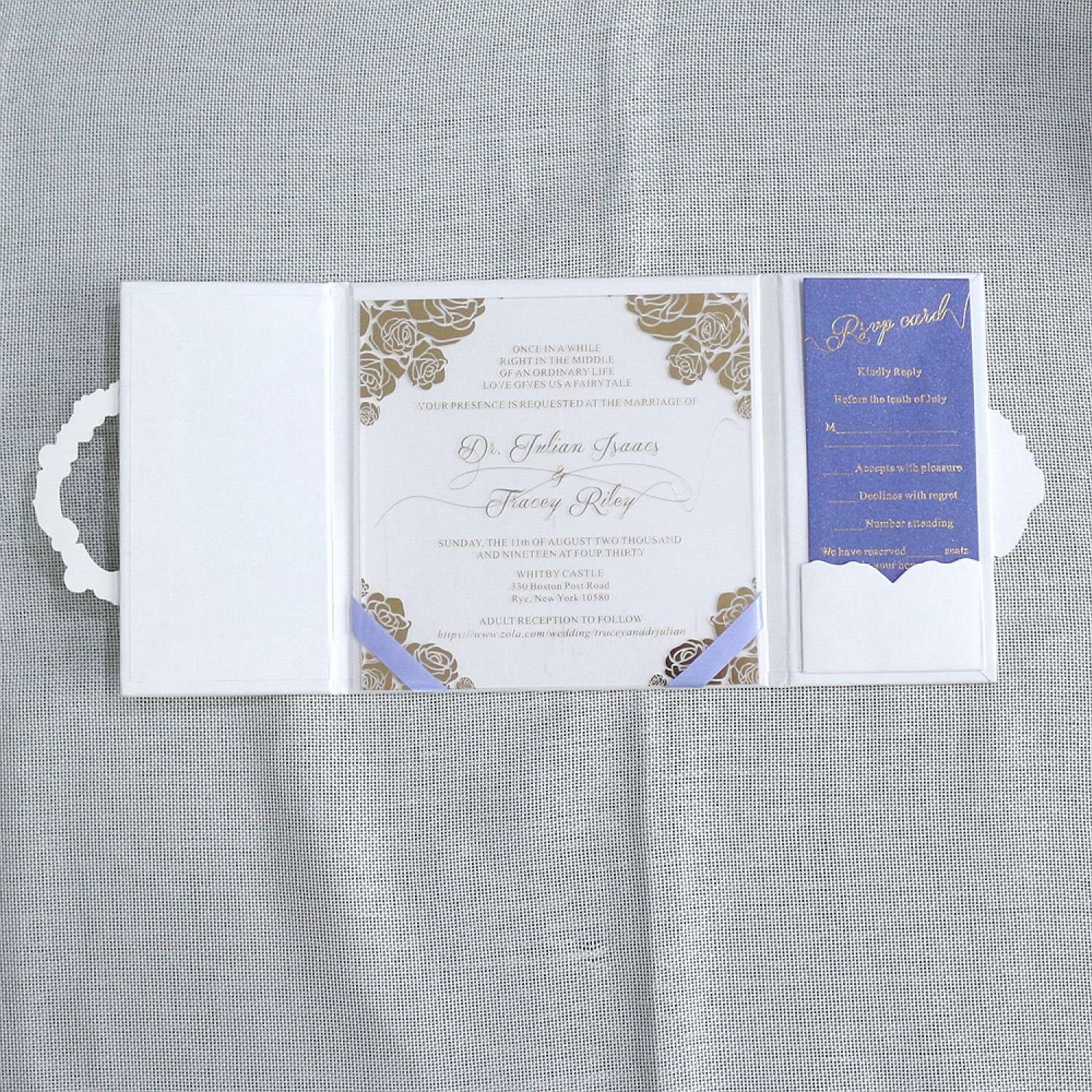 Customized Invitation Transparent Acrylic Invitation Card White Pocket Invitation 